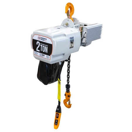 Starke Electric Chain Hoist, 4,000 lb, 15 ft, Hook Mounted, 460V STK20VS-15-460V-3PH-A